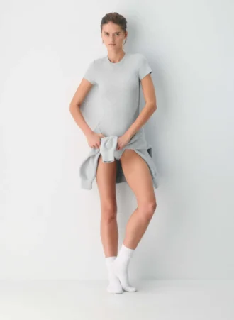 Body de cuello redondo con costuras elásticas HomeStretch™