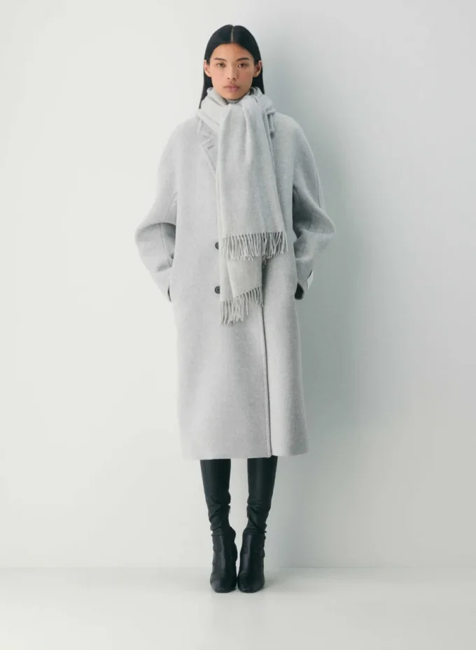 Bufanda con flecos de cachemira