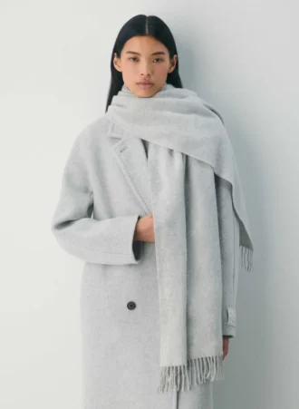 Bufanda con flecos de cachemira
