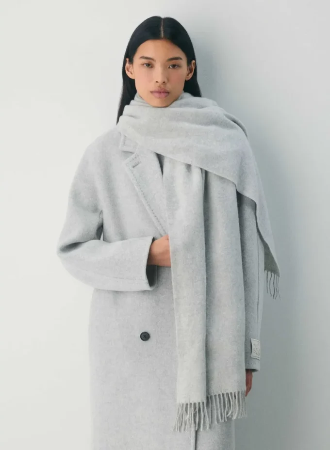 Bufanda con flecos de cachemira