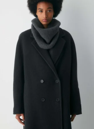 Bufanda de cuello de punto acanalado de cachemira