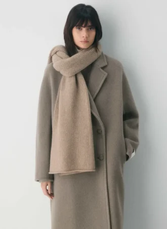Bufanda de punto elástico de cachemira