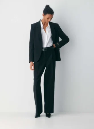 Cinturón ancho de cuero y latón macizo Essential