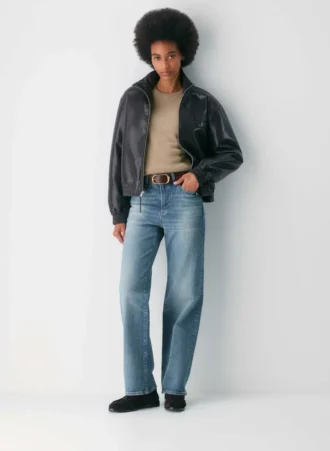 Cinturón ancho de cuero y latón macizo Halo