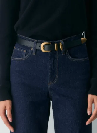 Cinturón de cuero legendario de latón macizo