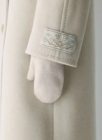 Manoplas de cachemira acanaladas