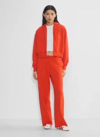 Sudadera con capucha y cremallera Boyfriend Boxy de felpa Terry