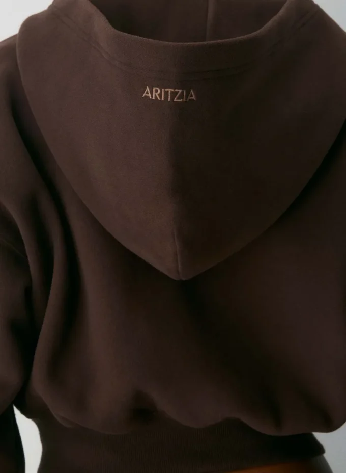 Sudadera con capucha y cremallera Perfect Crop de felpa suave