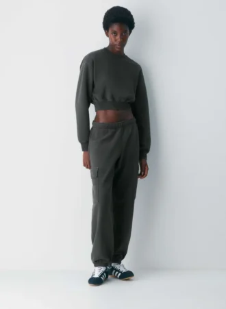 Sudadera corta Perfect Crew de felpa Cozy Sweatfleece