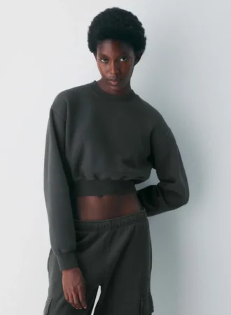 Sudadera corta Perfect Crew de felpa Cozy Sweatfleece